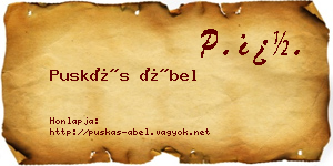 Puskás Ábel névjegykártya