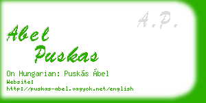 abel puskas business card