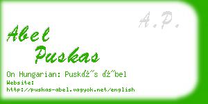 abel puskas business card